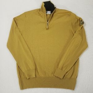 🚫SOLD🚫Johnstons of Elgin 100% wool 1/4 zip mock neck pull over sweater men